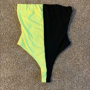 Strapless Neon/Blk bodysuit